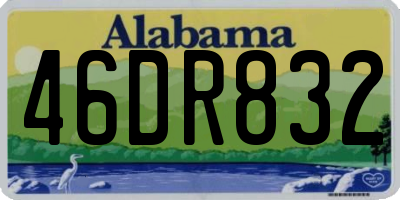 AL license plate 46DR832