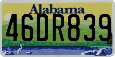 AL license plate 46DR839