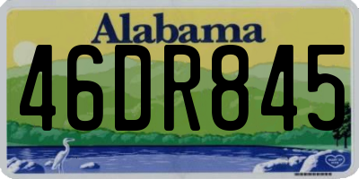 AL license plate 46DR845