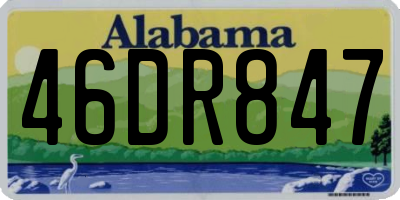 AL license plate 46DR847