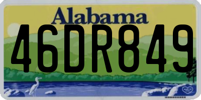 AL license plate 46DR849