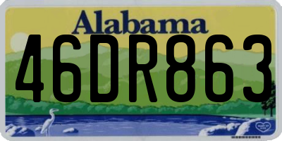 AL license plate 46DR863