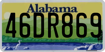 AL license plate 46DR869
