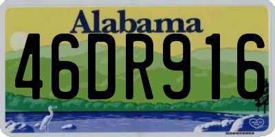 AL license plate 46DR916