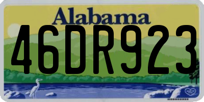 AL license plate 46DR923