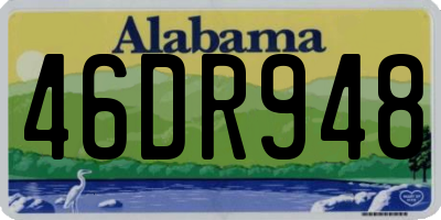 AL license plate 46DR948