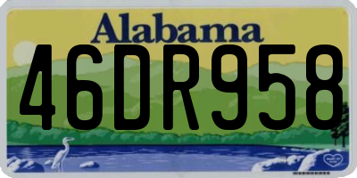 AL license plate 46DR958