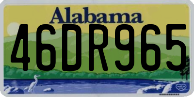 AL license plate 46DR965