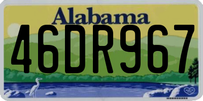 AL license plate 46DR967