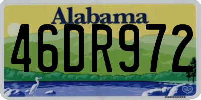 AL license plate 46DR972