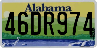 AL license plate 46DR974