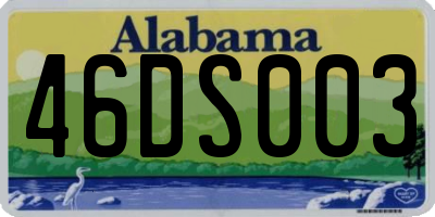 AL license plate 46DS003