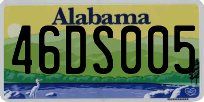AL license plate 46DS005