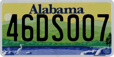 AL license plate 46DS007