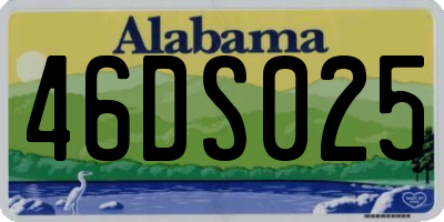 AL license plate 46DS025