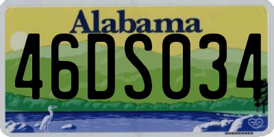 AL license plate 46DS034