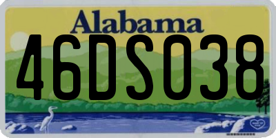 AL license plate 46DS038