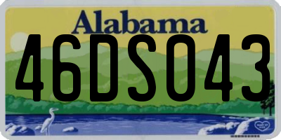 AL license plate 46DS043