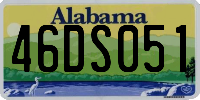 AL license plate 46DS051