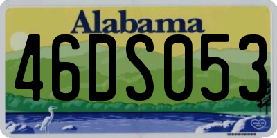 AL license plate 46DS053