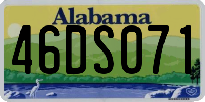 AL license plate 46DS071