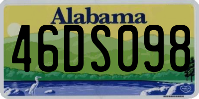 AL license plate 46DS098
