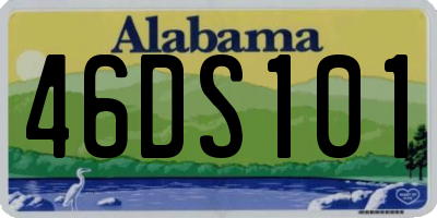 AL license plate 46DS101