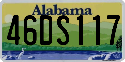 AL license plate 46DS117