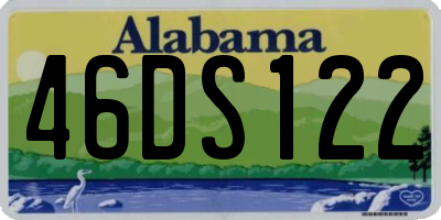 AL license plate 46DS122