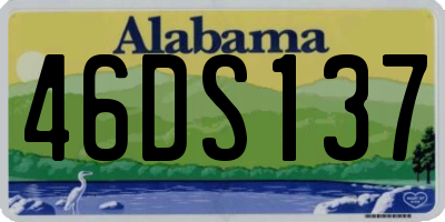 AL license plate 46DS137