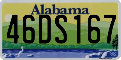 AL license plate 46DS167