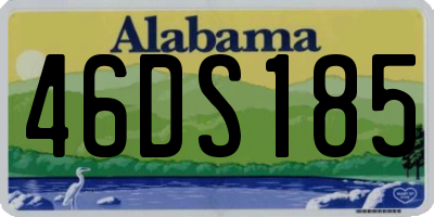 AL license plate 46DS185