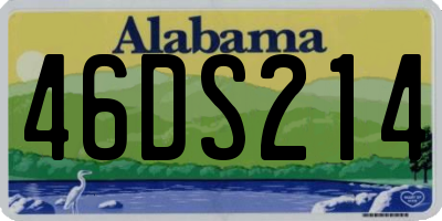 AL license plate 46DS214