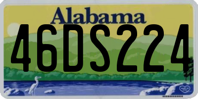 AL license plate 46DS224