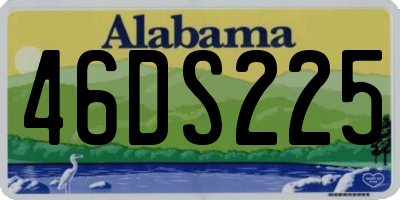 AL license plate 46DS225