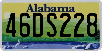 AL license plate 46DS228