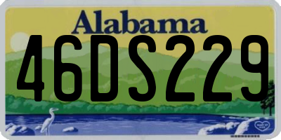 AL license plate 46DS229