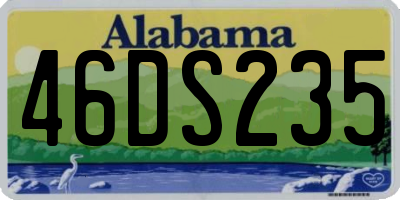 AL license plate 46DS235