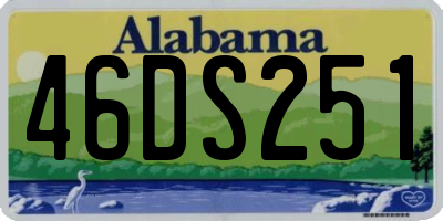 AL license plate 46DS251