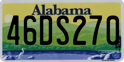 AL license plate 46DS270
