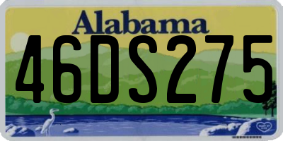 AL license plate 46DS275