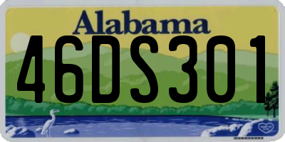 AL license plate 46DS301