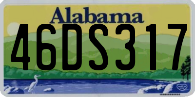 AL license plate 46DS317