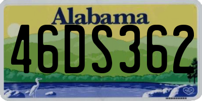 AL license plate 46DS362
