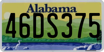 AL license plate 46DS375