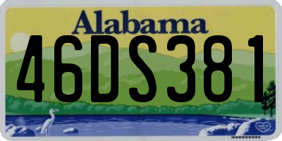 AL license plate 46DS381