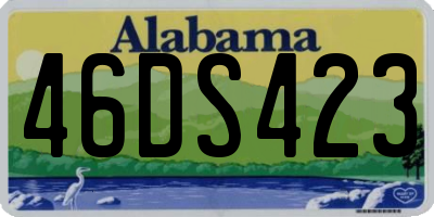 AL license plate 46DS423