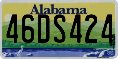 AL license plate 46DS424