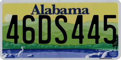 AL license plate 46DS445