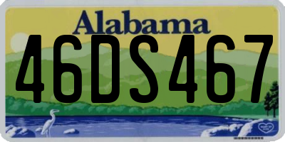 AL license plate 46DS467